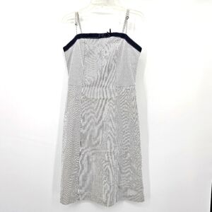 Isaac Mizrahi Black and White Striped Mini Dress